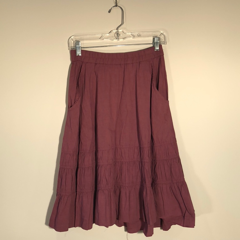 Theory Midi Prairie Linen Skirt